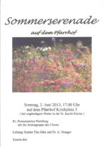Veranstaltungsplakat Sommerserenade