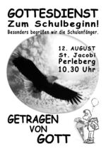 Plakat Gottesdienst zum Schulanfang