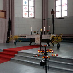 Osterschmuck in der Wittenberger Kirche