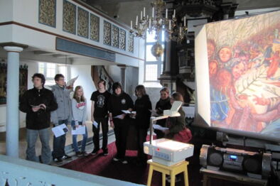 Begrüßung durch Pfarrer Kuhn