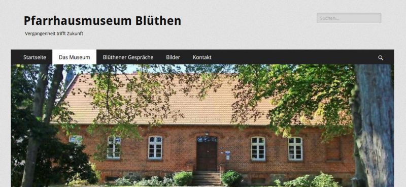 Website der Pfarrhausmuseums Blüthen